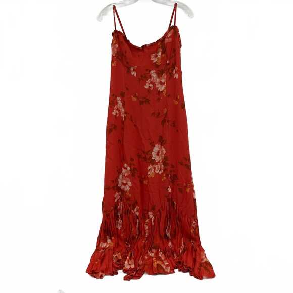 reformation brown floral dress Reformation